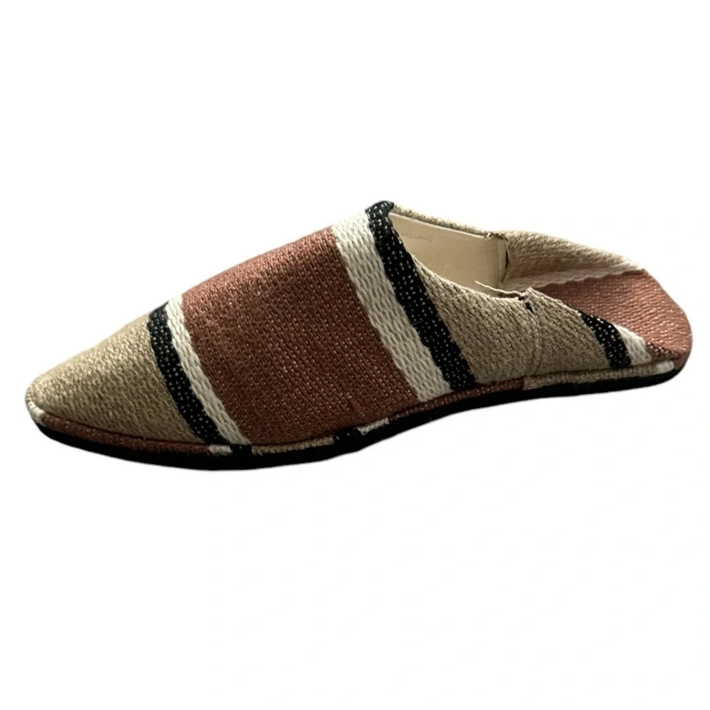 NEW Pedro Garcia Striped Mules Espadrilles size 11 Neutral